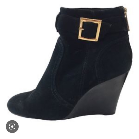 Tory Burch Shoes - Tory Burch Adrienne Suede Wedge Ankle Bootie